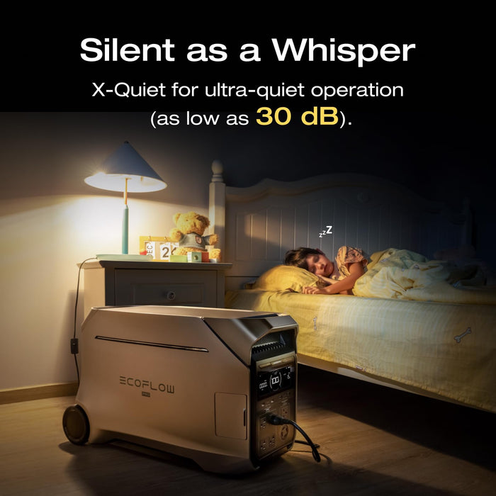 EF ECOFLOW 8kWh Portable Power Station: DELTA Pro 3 with AC Cable and Extra Battery, 120/240V 4000W AC Output, Solar Generator for Home Use, Camping, Emergencies, RVs, and Outdoor Generators - B0D14FMFZD  Mini Split Systems Direct