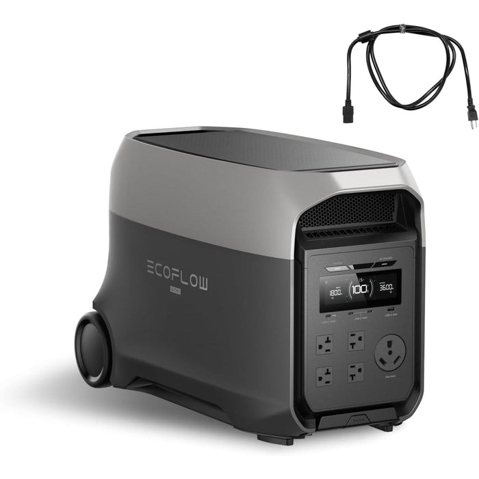 EF ECOFLOW DELTA 3 Ultra Portable Power Station with AC Cable, 3600W (Surge 7200W) Output Home Power, 3072Wh LiFePO4 Battery, Solar Generator for Home Use, Camping Accessories & RV Backup - B0G1BS3HGZ  Mini Split Systems Direct