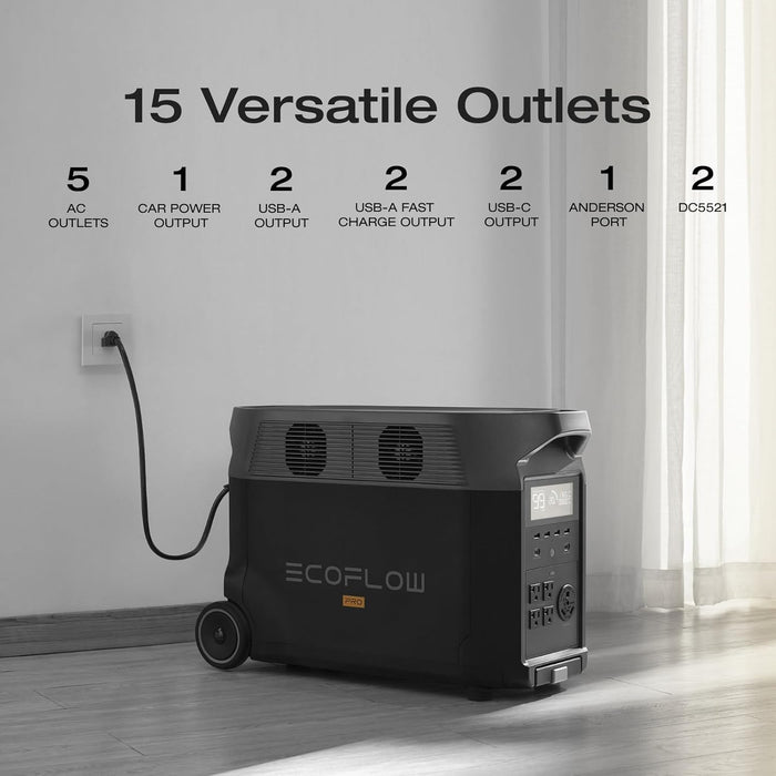 EF ECOFLOW DELTA Pro Extra Battery 3600Wh, 2.7H to Full Charge, Battery Backup for Home Use, Blackout, Camping, RV - B0CPHZFH3Z  Mini Split Systems Direct