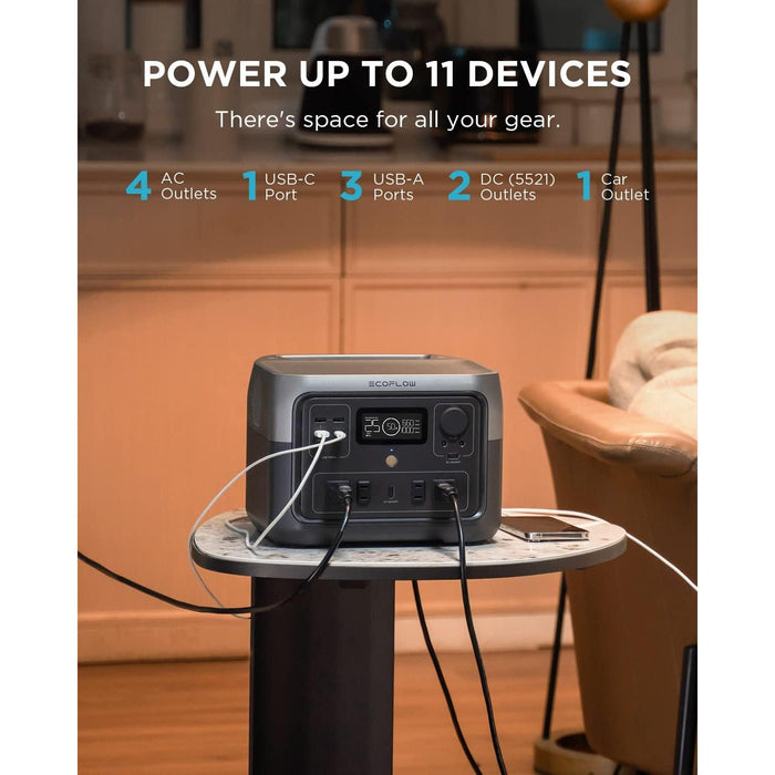 EF ECOFLOW Portable Power Station RIVER 2 Max, 512Wh LiFePO4 Battery/ 1 Hour Fast Charging, Up To 1000W Output Solar Generator (Solar Panel Optional) for Outdoor Camping/RVs/Home Use Black - B0B97H2XHS  Mini Split Systems Direct