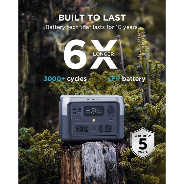 EF ECOFLOW Portable Power Station RIVER 2 Max, 512Wh LiFePO4 Battery/ 1 Hour Fast Charging, Up To 1000W Output Solar Generator (Solar Panel Optional) for Outdoor Camping/RVs/Home Use Black - B0B97H2XHS  Mini Split Systems Direct