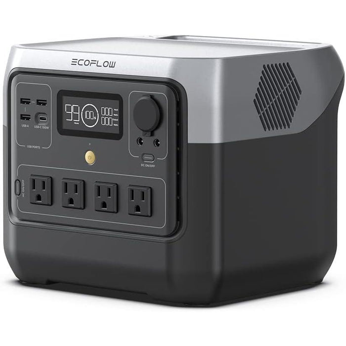 EF ECOFLOW Portable Power Station RIVER 2 Pro, 768Wh LiFePO4 Battery, 70 Min Fast Charging, 4X800W (X-Boost 1600W) AC Outlets, Solar Generator for Outdoor Camping/RVs/Home Use Black - B0BVLPGS79  Mini Split Systems Direct
