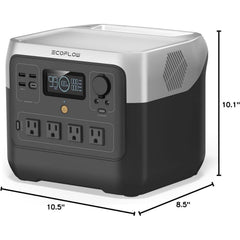 EF ECOFLOW Portable Power Station RIVER 2 Pro, 768Wh LiFePO4 Battery, 70 Min Fast Charging, 4X800W (X-Boost 1600W) AC Outlets, Solar Generator for Outdoor Camping/RVs/Home Use Black - B0BVLPGS79  Mini Split Systems Direct