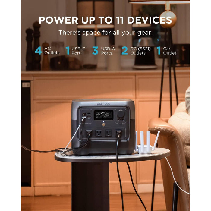 EF ECOFLOW Portable Power Station RIVER 2 Pro, 768Wh LiFePO4 Battery, 70 Min Fast Charging, 4X800W (X-Boost 1600W) AC Outlets, Solar Generator for Outdoor Camping/RVs/Home Use Black - B0BVLPGS79  Mini Split Systems Direct