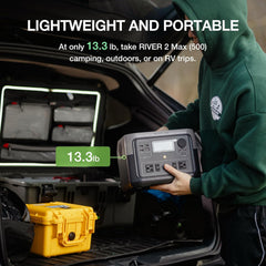 EF ECOFLOW Portable Power Station River 2 Max 500, 499Wh LiFePO4 Battery/ 1 Hour Fast Charging, Up to 1000W Output Solar Generator (Solar Panel Optional) for Outdoor Camping/RVs/Home Use - B0CVZQ5RN1  Mini Split Systems Direct