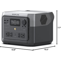 EF ECOFLOW Portable Power Station River 2 Max 500, 499Wh LiFePO4 Battery/ 1 Hour Fast Charging, Up to 1000W Output Solar Generator (Solar Panel Optional) for Outdoor Camping/RVs/Home Use - B0CVZQ5RN1  Mini Split Systems Direct