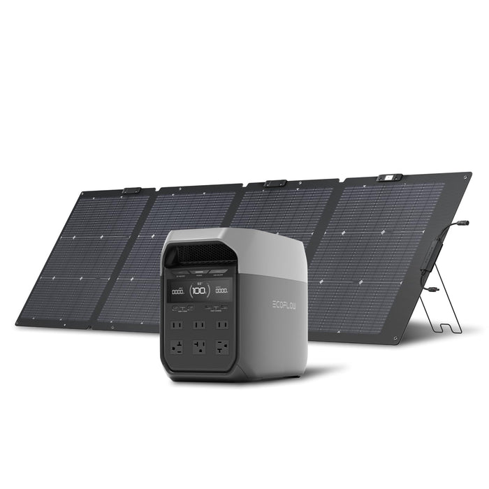 EF ECOFLOW Solar Generator DELTA 2 with 160W Solar Panel, LFP(LiFePO4) Battery, Fast Charging, Portable Power Station for Home Backup Power, Camping & RVs - B0FQVC4RF5  Mini Split Systems Direct
