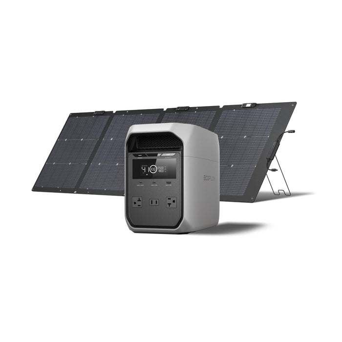 EF ECOFLOW Solar Generator DELTA 2 with 160W Solar Panel, LFP(LiFePO4) Battery, Fast Charging, Portable Power Station for Home Backup Power, Camping & RVs - B0FQVC4RF5  Mini Split Systems Direct