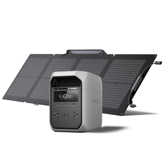 EF ECOFLOW Solar Generator DELTA 2 with 160W Solar Panel, LFP(LiFePO4) Battery, Fast Charging, Portable Power Station for Home Backup Power, Camping & RVs - B0FQVC4RF5  Mini Split Systems Direct