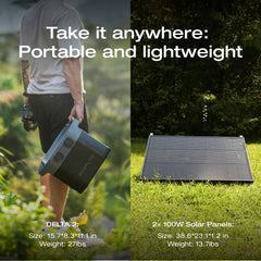EF ECOFLOW Solar Generator DELTA 2 with 160W Solar Panel, LFP(LiFePO4) Battery, Fast Charging, Portable Power Station for Home Backup Power, Camping & RVs - B0FQVC4RF5  Mini Split Systems Direct