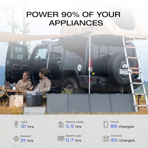 EF ECOFLOW Solar Generator DELTA 2 with 160W Solar Panel, LFP(LiFePO4) Battery, Fast Charging, Portable Power Station for Home Backup Power, Camping & RVs - B0FQVC4RF5  Mini Split Systems Direct