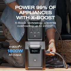 EF ECOFLOW Solar Generator DELTA 2 with 160W Solar Panel, LFP(LiFePO4) Battery, Fast Charging, Portable Power Station for Home Backup Power, Camping & RVs - B0FQVC4RF5  Mini Split Systems Direct