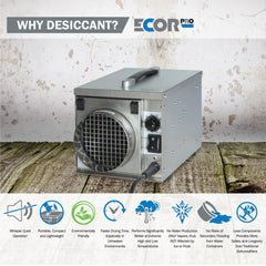 Ecor Pro EPD50 PRO DryFan 50 Pint Stainless Steel Desiccant Dehumidifier