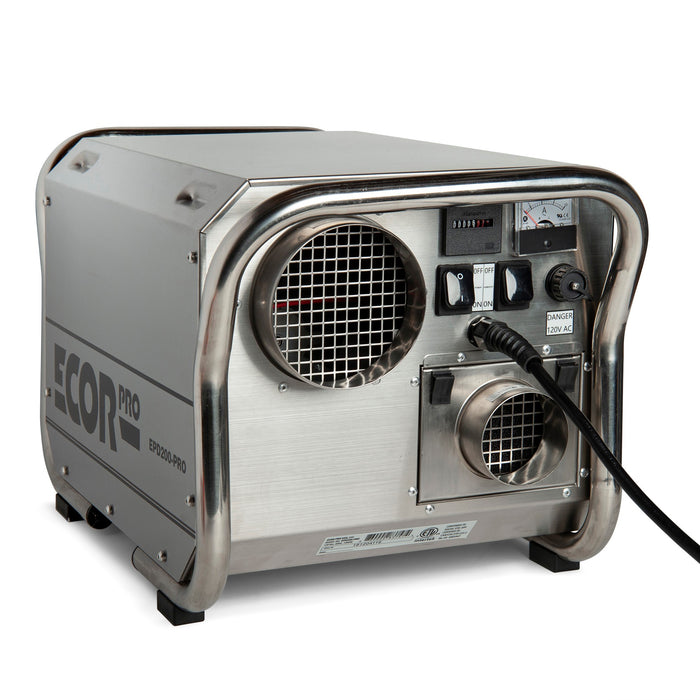 Ecor Pro EPD200 PRO DryFan 200 Pint Stainless Steel Desiccant Dehumidifier - 120V - EPD200-PRO  Mini Split Systems Direct
