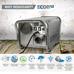 Ecor Pro EPD200 PRO DryFan 200 Pint Stainless Steel Desiccant Dehumidifier - 120V - EPD200-PRO  Mini Split Systems Direct