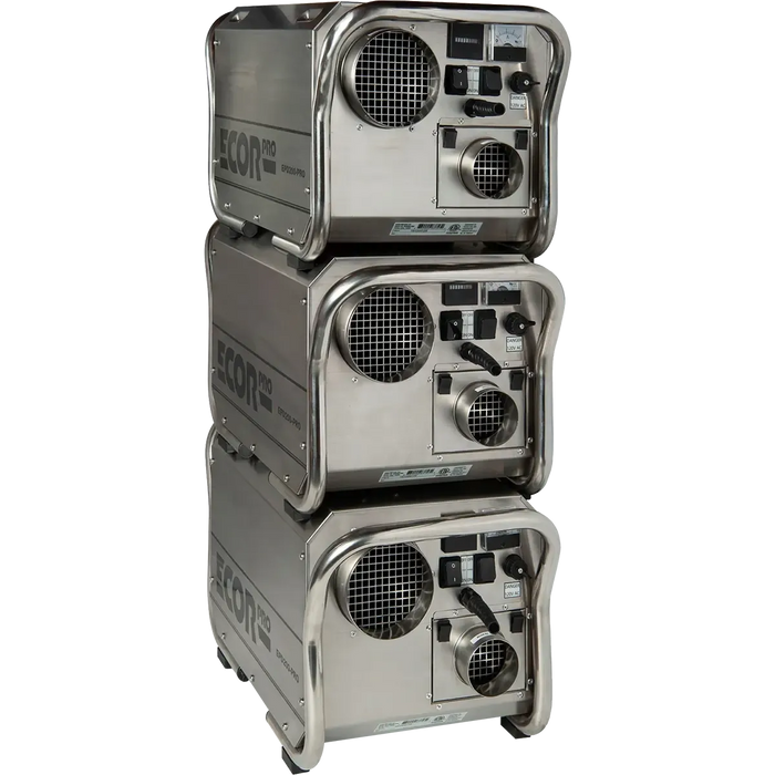 Ecor Pro EPD200 PRO DryFan 200 Pint Stainless Steel Desiccant Dehumidifier - 120V - EPD200-PRO  Mini Split Systems Direct