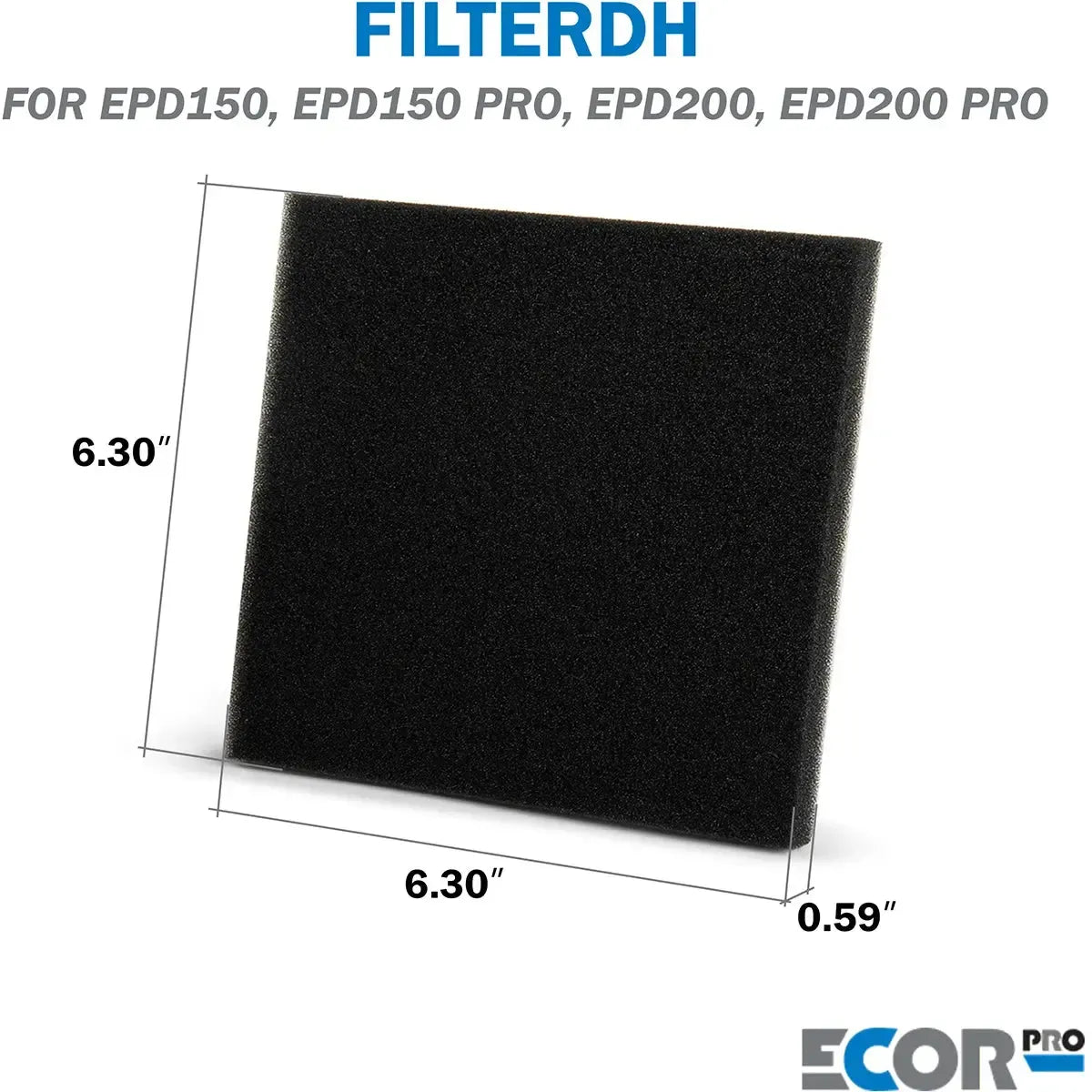 Ecor Pro Reticulated Foam Filter for EPD150/EPD200 3-Pack