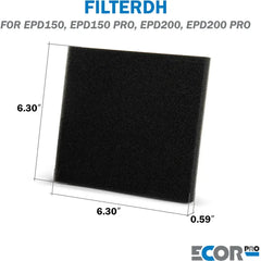 Ecor Pro Reticulated Foam Filter for EPD150/EPD200 3-Pack
