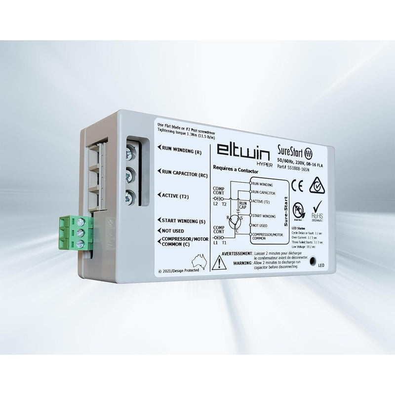Eltwin Hyper SureStart Single Phase Soft Starter 230V (8-16 FLA) - SS1B08-16SN