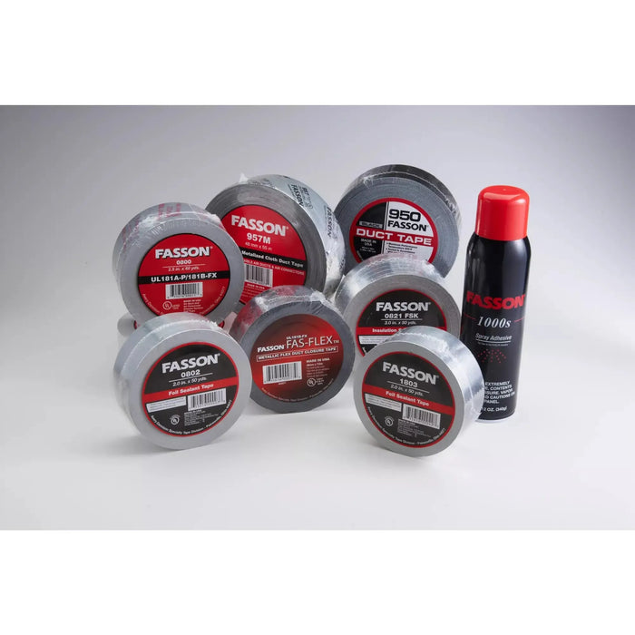 Fasson 0810 2-1/2" x 60 yd. UL181 A-P/B-FX Aluminum Foil Tape - 0810-2.5  Mini Split Systems Direct