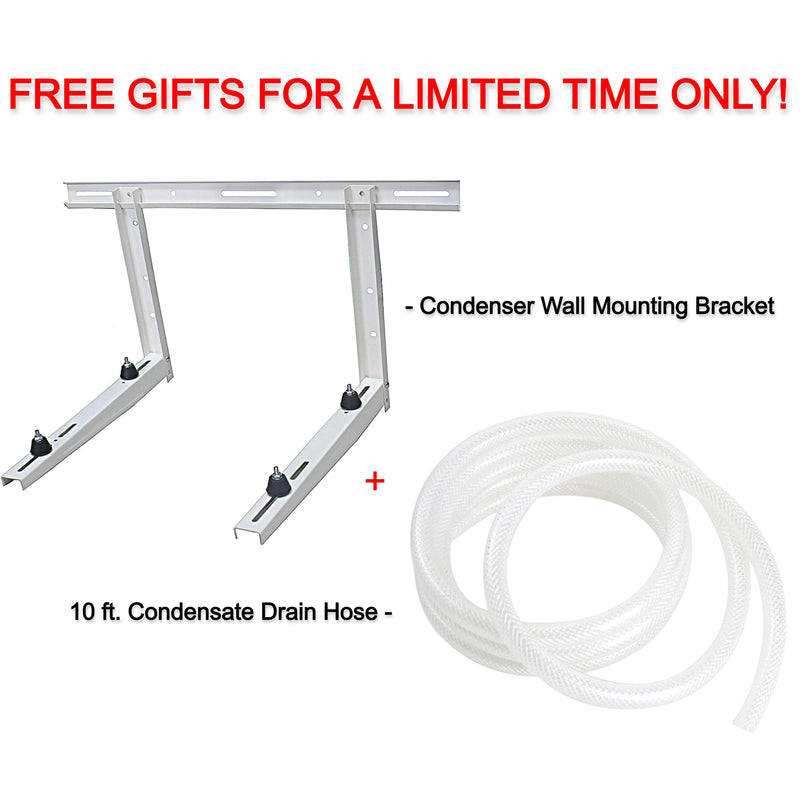 Free Condenser Wall Mounting Bracket + 10 ft. Condensate Drain Hose for Mini Split Air Conditioners ($139.98 Value)