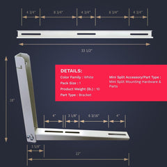 Free Condenser Wall Mounting Bracket ($119.99 Value) - FREE-CWMB  Mini Split Systems Direct