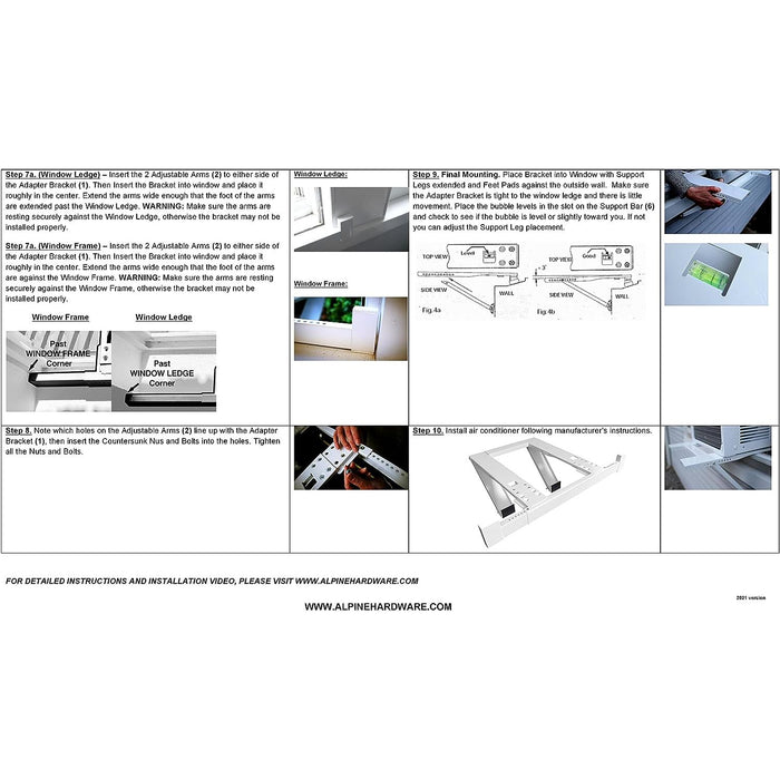 Free Heavy Duty Drill-less Window Air Conditioner Support Bracket ($70 Value) -   Mini Split Systems Direct