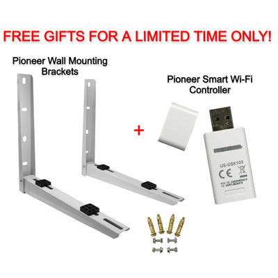 Free Pioneer® Condenser Wall Mounting Brackets + Smart Wi-Fi Controller ($159.99 Value) - MB-C-B-D1824  Mini Split Systems Direct
