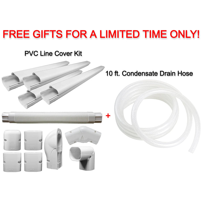 Free Pioneer® Decorative PVC Line Cover Kit + 10 ft. Condensate Drain Hose ($94.99 Value) -   Mini Split Systems Direct