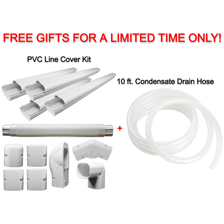 Free Pioneer® Decorative PVC Line Cover Kit + 10 ft. Condensate Drain Hose ($94.99 Value) -   Mini Split Systems Direct