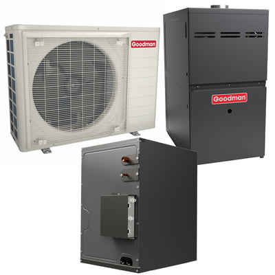 Goodman 2 Ton 19.0 SEER2 R-32 Dual Fuel System | GZV7SA2410 | GMVC800804CN | CAPEA3626D3 | Communicating | 24½