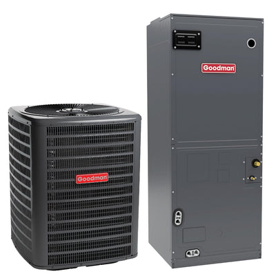 Goodman 1.5 Ton 15.2 SEER2 Multi-Position R-32 Heat Pump System with Air Handler (GLZS4BA1810 Condenser and AMST30BU1300 Air Handler) - GLZS4BA1810 / AMST30BU1300  Mini Split Systems Direct