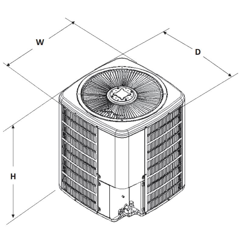 Goodman 4 Ton 14.3 SEER2 Air Conditioner Condenser (R-32) - GLXS4BA4810 - GLXS4BA4810  Mini Split Systems Direct