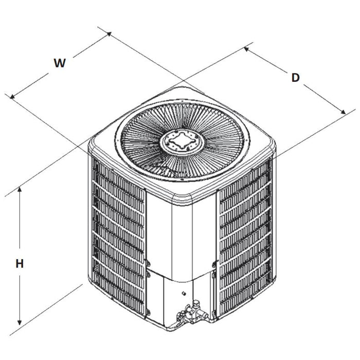 Goodman 5 Ton 13.4 SEER2 Air Conditioner Condenser (R-32) - GLXS3BN6010 - GLXS3BN6010  Mini Split Systems Direct