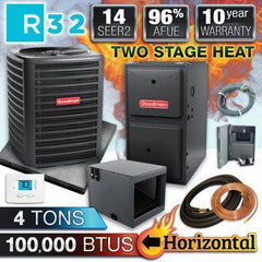 Goodman GD9T801005CX 80% AFUE 100,000 BTUH/H Gas Furnace Multi Speed ECM, Two Stage, Downflow/Horizontal, Low NOx - 21" Width