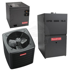Goodman GR9S800604BX R-32 60000 BTU 80% Multi-Speed ECM Gas Furnace Low Nox Upflow / Horizontal - 17.5" Width, 1600 CFM