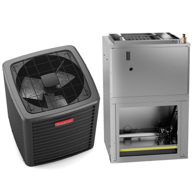 Goodman Multi-Family Series 1.5 Ton 15 SEER2 R-32 Front-Return Heat Pump System (5Kw Heat) - GLZS4MA1810 - AWST18SU1305  Mini Split Systems Direct
