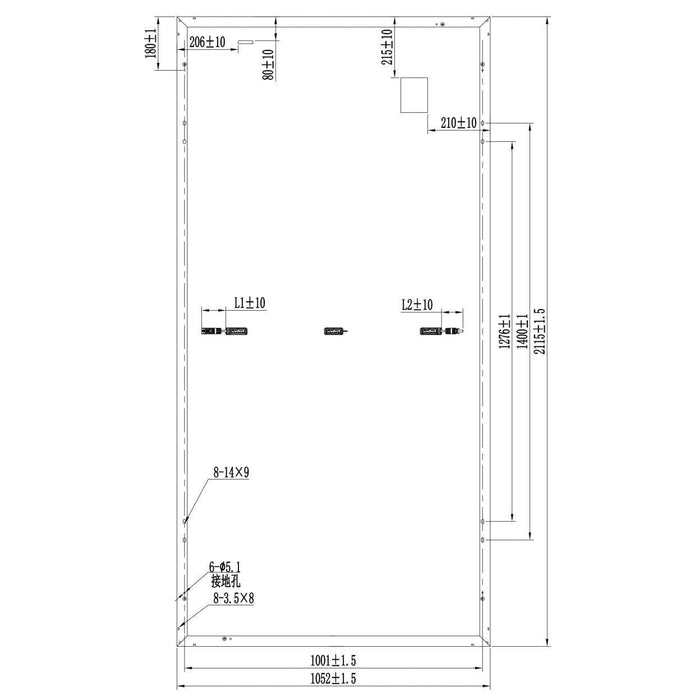 HT-SAAE 450W Half-Cell Bifacial Solar Panel (Silver) - HT72-166M - HT72-166M  Mini Split Systems Direct