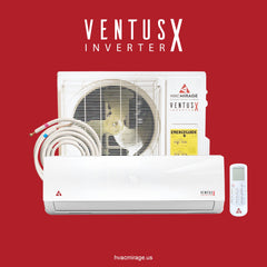 HVAC Mirage® Ventus X 12,000 BTU 19 SEER Ductless Mini Split Air Conditioner and Heat Pump - 230V/60Hz - OVKH121B / IVKH121B  Mini Split Systems Direct