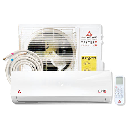 HVAC Mirage® Ventus X 12,000 BTU 19 SEER Ductless Mini Split Air Conditioner and Heat Pump - 115V/60Hz - OVKH120B / IVKH120B  Mini Split Systems Direct