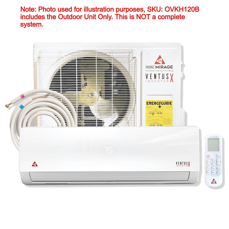 HVAC Mirage® Ventus X 12,000 BTU 19 SEER Heat Pump Condenser (SKU: OVKH120B)