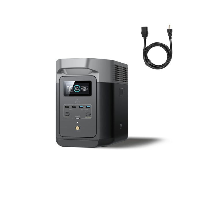 EF ECOFLOW Portable Power Station DELTA 2, 1024Wh LiFePO4 Battery, 1800W AC/100W USB-C Output, Solar Generator for Home Backup Power (Solar Panel Optional), Camping & RVs (AC Cable Included) - B0FXXT3CRB-B0FXXVQG9K-B0DCBV939X-B0G15GWNZQ-B0DCC2BVFW  Mini Split Systems Direct