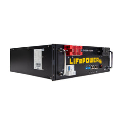 EG4 LifePower4 V2 Lithium Batteries Kit | 30.72kWh | 6 Server Rack Batteries With Pre-Assembled Enclosed Rack | With Door & Wheels | Welded