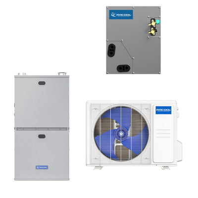 MRCOOL 4 Ton Central Hyper Heat Air Conditioner and 96% AFUE, 120K BTU 24.5