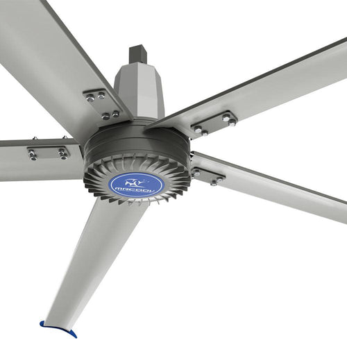 MRCOOL® Cool Blade MCFAN16PBGR Industrial HVLS Fan - 16 Foot Diameter - 5 Blades - 240V 60Hz 1 Phase - Gray - MCFAN16PBGR  Mini Split Systems Direct