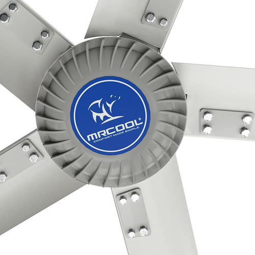 MRCOOL® Cool Blade MCFAN16PBGR Industrial HVLS Fan - 16 Foot Diameter - 5 Blades - 240V 60Hz 1 Phase - Gray - MCFAN16PBGR  Mini Split Systems Direct