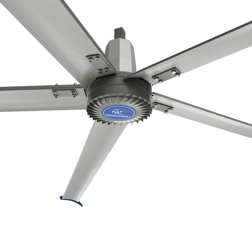 MRCOOL® Cool Blade MCFAN16PBGR Industrial HVLS Fan - 16 Foot Diameter - 5 Blades - 240V 60Hz 1 Phase - Gray - MCFAN16PBGR  Mini Split Systems Direct