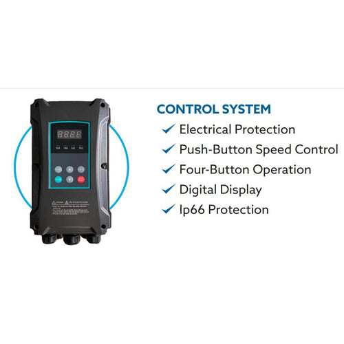 MRCOOL® Cool Blade MCFAN16PBGR Industrial HVLS Fan - 16 Foot Diameter - 5 Blades - 240V 60Hz 1 Phase - Gray - MCFAN16PBGR  Mini Split Systems Direct