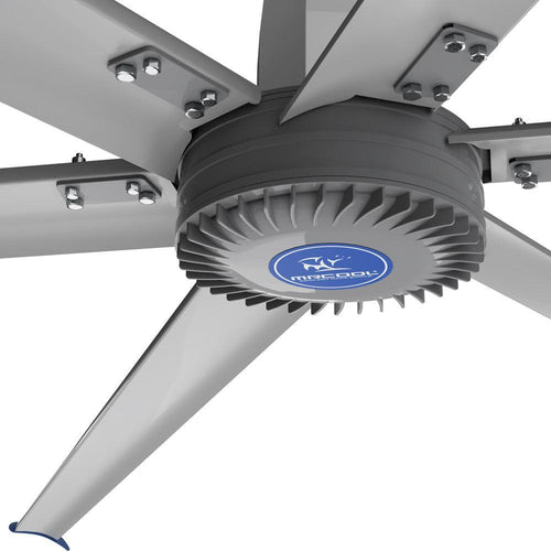 MRCOOL® Cool Blade MCFAN24XBGR Industrial HVLS Fan - 24 Foot Diameter - 6 Blades - 240V 60Hz 1 Phase - Gray - MCFAN24XBGR  Mini Split Systems Direct