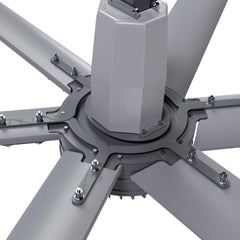 MRCOOL® Cool Blade MCFAN24XBGR Industrial HVLS Fan - 24 Foot Diameter - 6 Blades - 240V 60Hz 1 Phase - Gray - MCFAN24XBGR  Mini Split Systems Direct